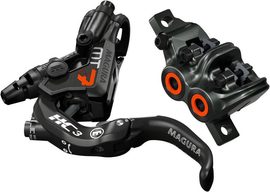 Magura MT7 HC3 Disc Brake Lever - Front Rear Hydraulic Post Mount BLK/Orange-Goodwynn's