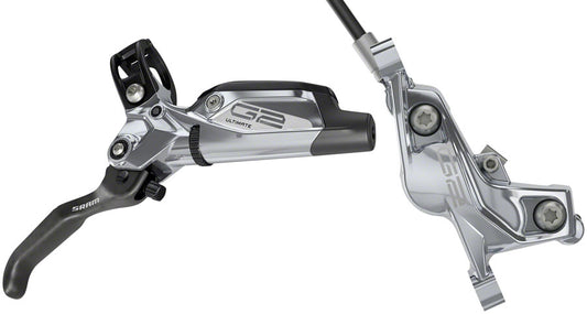 SRAM G2 Ultimate Disc Brake Lever - Front Hydraulic Post Mount Carbon Lever Titanium Hardware Polar Grey Anodized A2