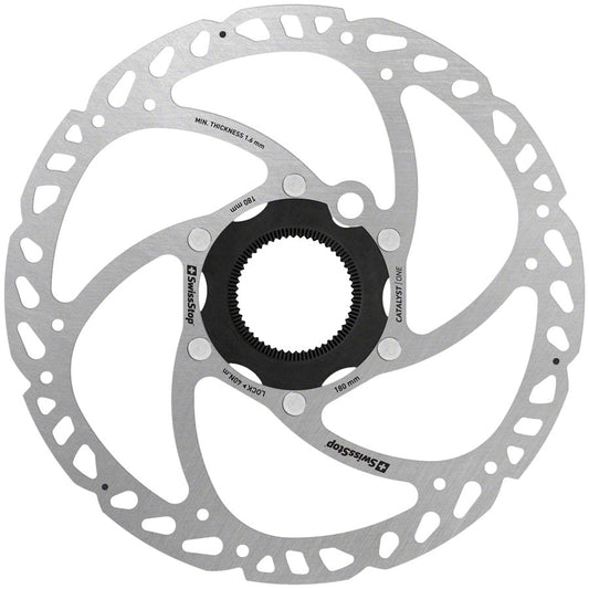 SwissStop Catalyst One Disc Rotor - 180mm CenterLock Silver-Goodwynn's