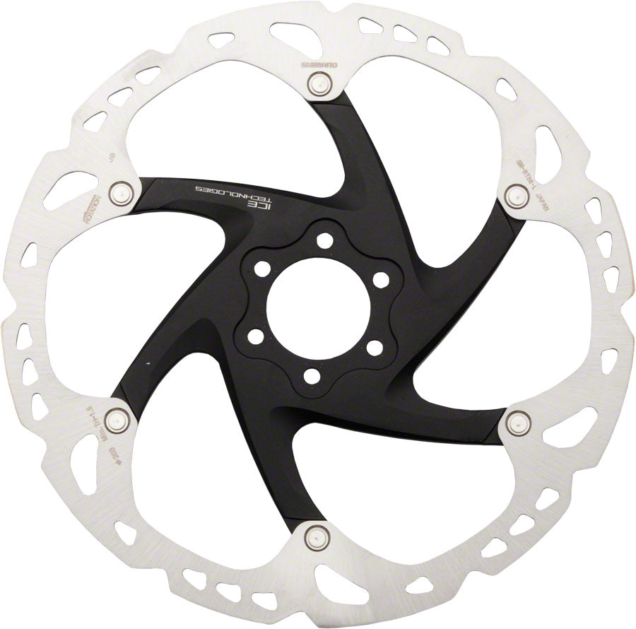 Shimano Deore XT SM-RT86-L Disc Brake Rotor - 203mm 6-Bolt Silver/Black-Goodwynn'sGoodwynn's