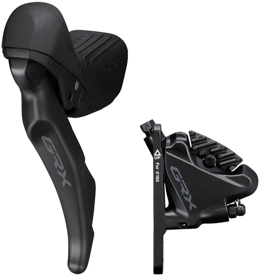 Shimano GRX ST-RX610 Shift/Brake Lever BR-RX400 Hydraulic Disc Brake Caliper - Left/Front 2x Flat Mount Caliper BLK-Goodwynn'sGoodwynn's
