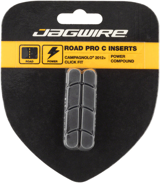 Jagwire Road Pro C Brake Pad Inserts Campagnolo Click Fit 2012+ Black-Goodwynn's