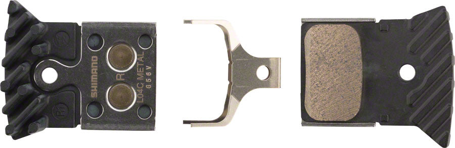 Shimano L04C-MF Disc Brake Pads Springs - Metal Compound Finned Alloy Stainless Steel Back Plate One Pair-Goodwynn'sGoodwynn's