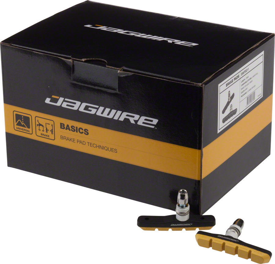 Jagwire Mountain Sport Brake Pads Threaded Post Box of 25 Pair Yellow-Goodwynn'sGoodwynn's