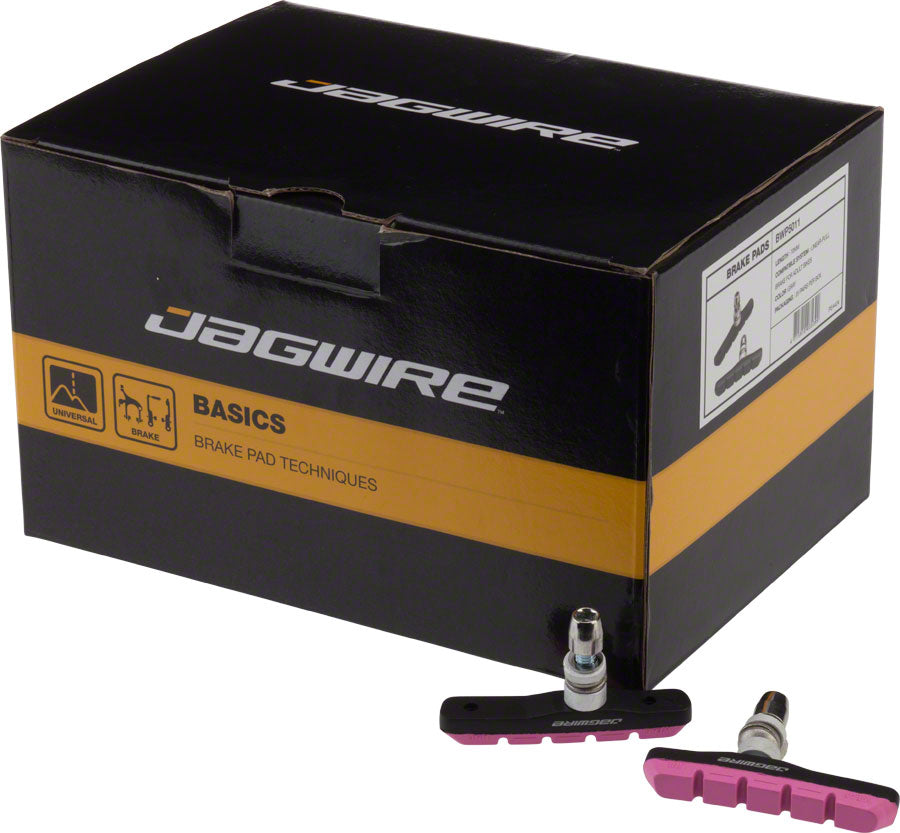 Jagwire Mountain Sport Brake Pads Threaded Post Box of 25 Pair Pink-Goodwynn'sGoodwynn's