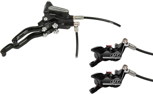 Hope Tech 3 E4 Duo Disc Brake Lever - Right Hand Front Rear Hydraulic Post Mount BLK