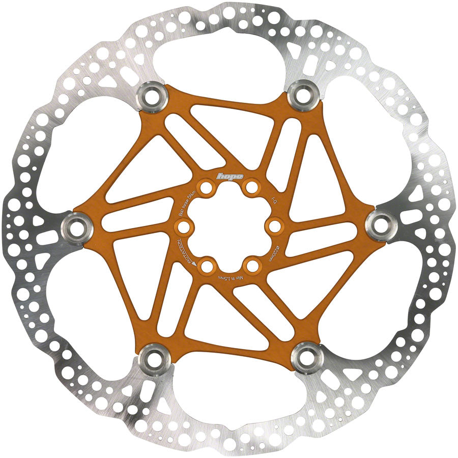 Hope Floating Disc Brake Rotor - 220mm 6-Bolt Orange-Goodwynn'sGoodwynn's