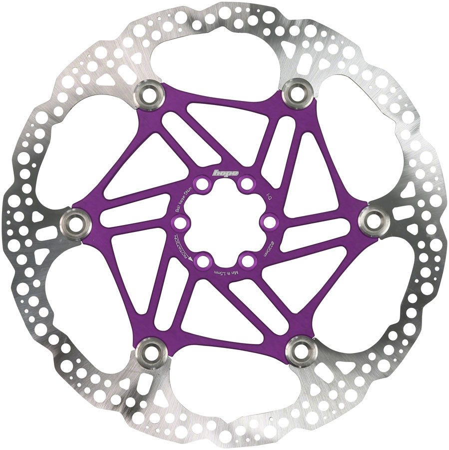 Hope Floating Disc Brake Rotor - 220mm 6-Bolt Purple-Goodwynn'sGoodwynn's