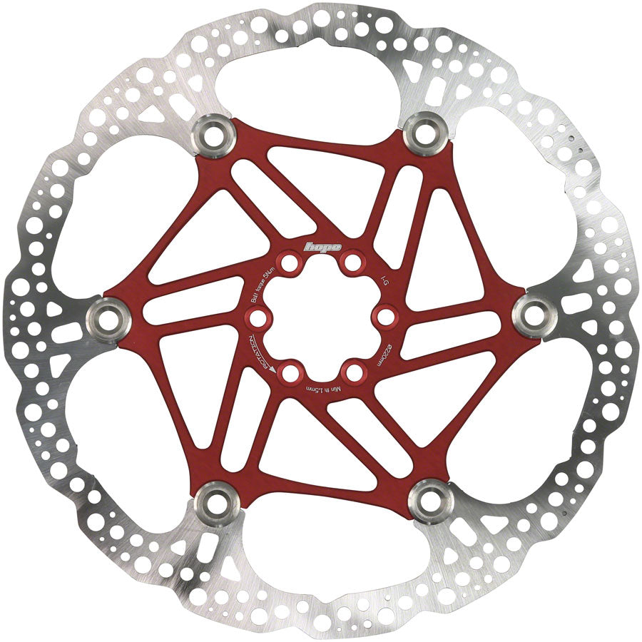 Hope Floating Disc Brake Rotor - 220mm 6-Bolt Red-Goodwynn'sGoodwynn's