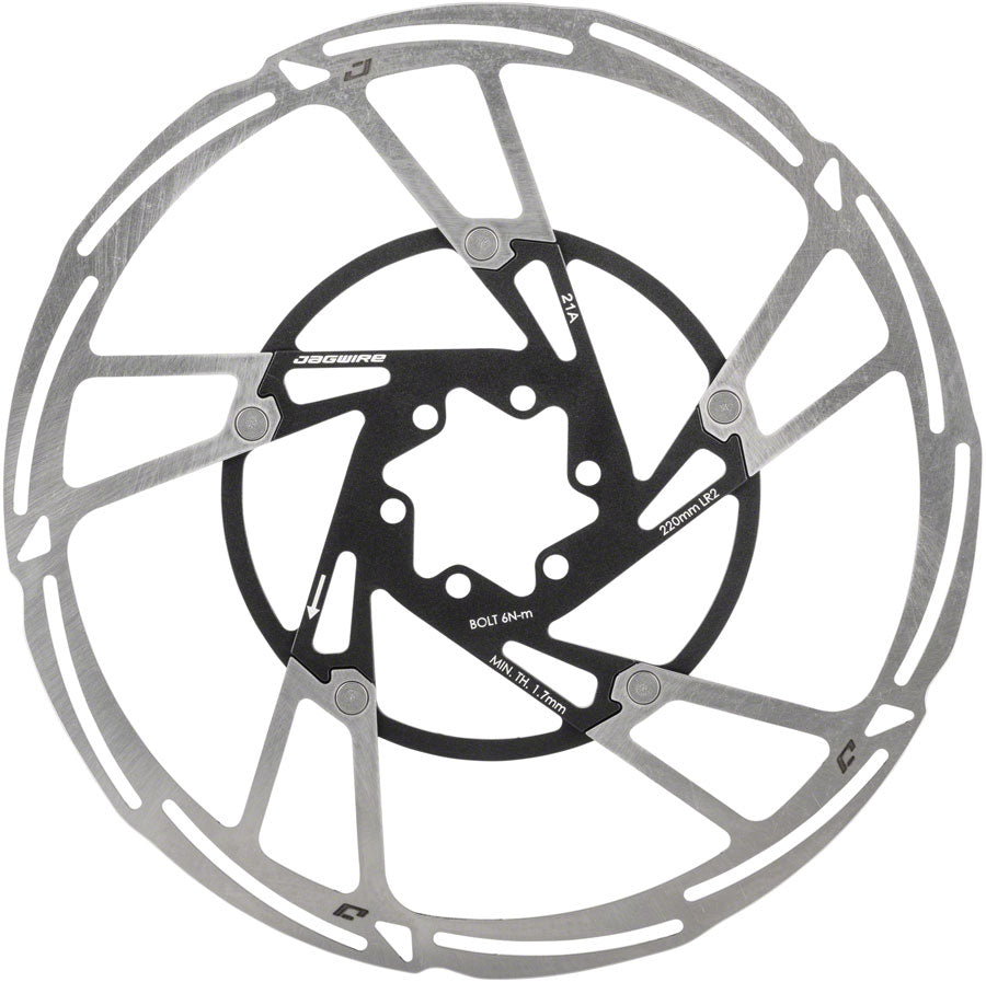 Jagwire Pro LR2 Disc Brake Rotor - 220mm 6-Bolt Silver/Black-Goodwynn'sGoodwynn's