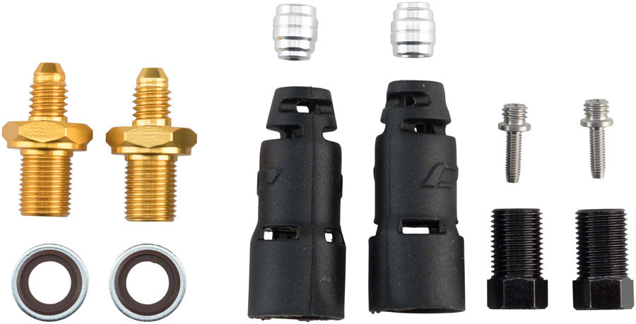 Jagwire Pro Disc Brake Hydraulic Hose Quick-Fit Adapters Shimano XTR Deore XT SLX LX Hone Deore Alfine Metrea Alivio Acera-Goodwynn'sGoodwynn's