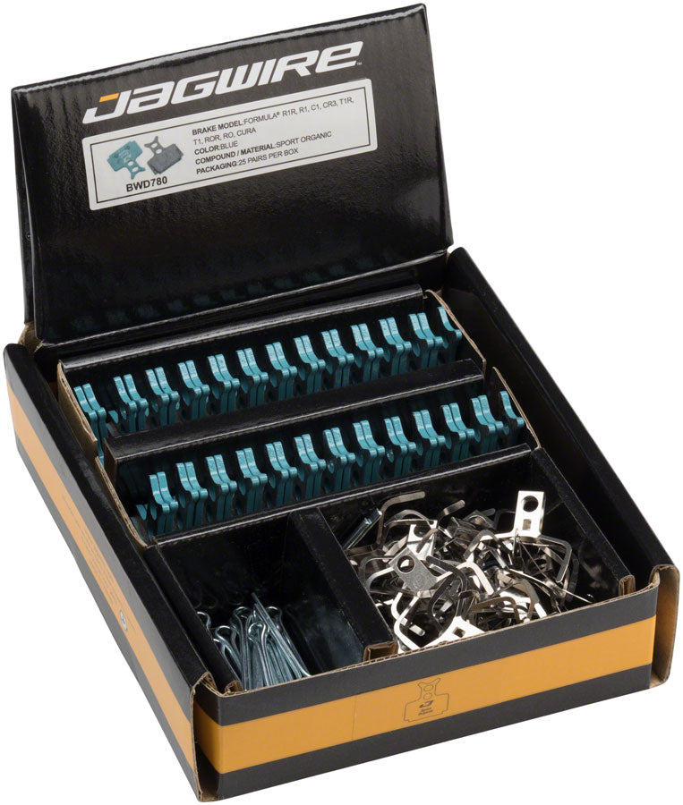 Jagwire Sport Organic Disc Brake Pads - For Formula C1 CR3 Cura Mega R1/R1R RO/ROR RX T1 Bulk Box of 25-Goodwynn'sGoodwynn's