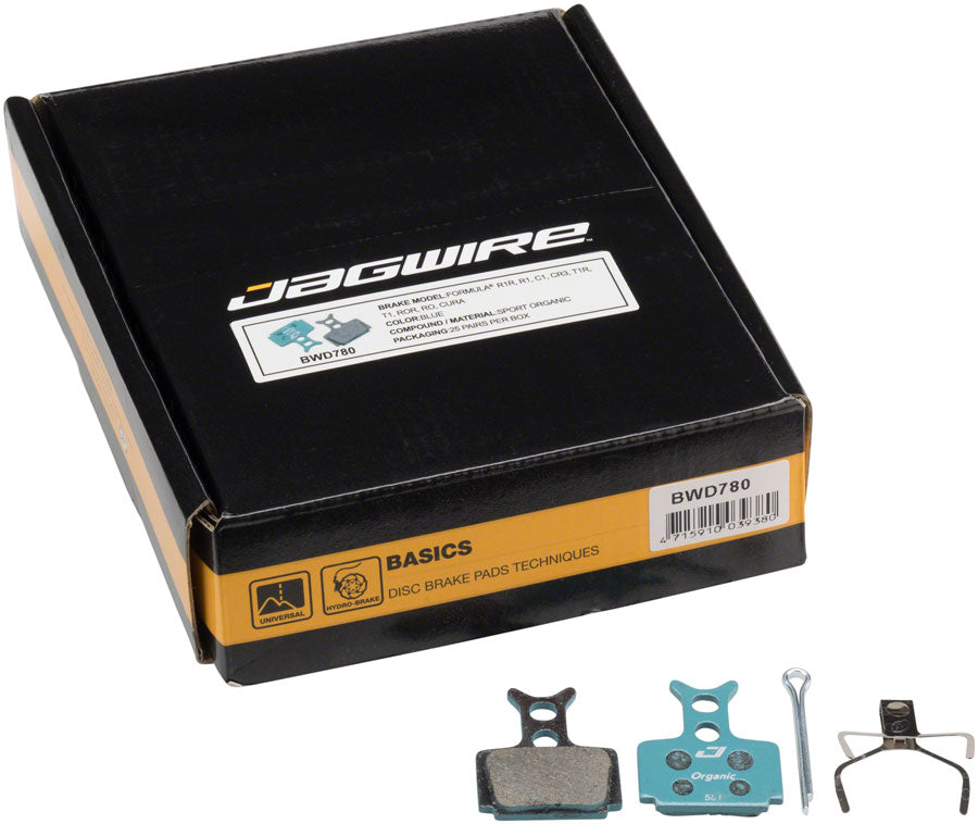 Jagwire Sport Organic Disc Brake Pads - For Formula C1 CR3 Cura Mega R1/R1R RO/ROR RX T1 Bulk Box of 25-Goodwynn'sGoodwynn's