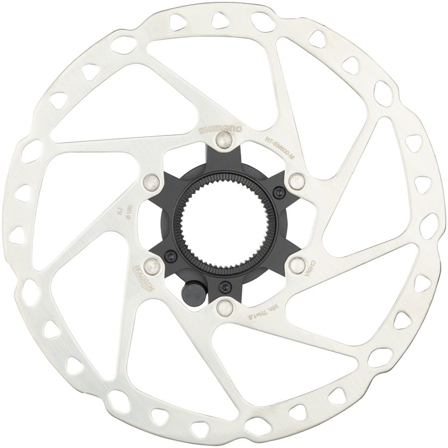 Shimano STEPS RT-EM600-M Disc Brake Rotor Integrated Speed Sensor Magnet - 180mm Center Lock For eBike Silver-Goodwynn'sGoodwynn's