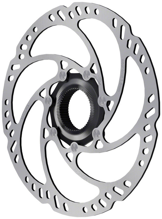 Magura MDR-C eBike Disc Rotor - 180mm Center Lock w/ Lock Ring Quick Release Axle Silver