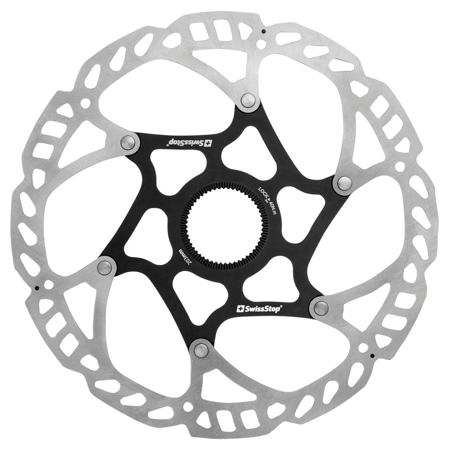 SwissStop Catalyst Pro Disc Brake Rotor - 203mm Center-Lock Silver/Black-Goodwynn'sGoodwynn's