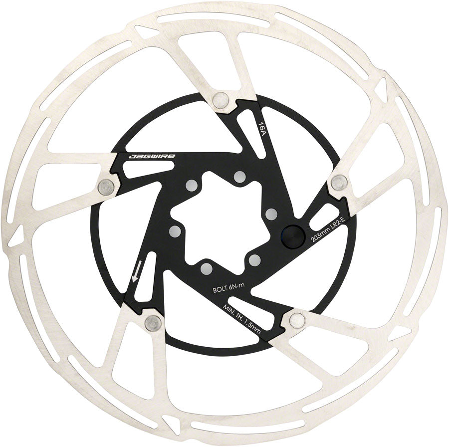 Jagwire Pro LR2-E Ebike Disc Brake Rotor Magnet - 203mm 6-Bolt Silver/BLK-Goodwynn'sGoodwynn's