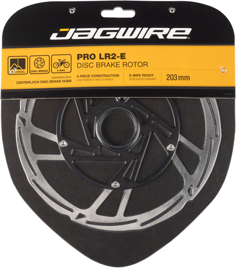 Jagwire Pro LR2-E Ebike Disc Brake Rotor Magnet - 203mm Center Lock Silver/BLK-Goodwynn'sGoodwynn's