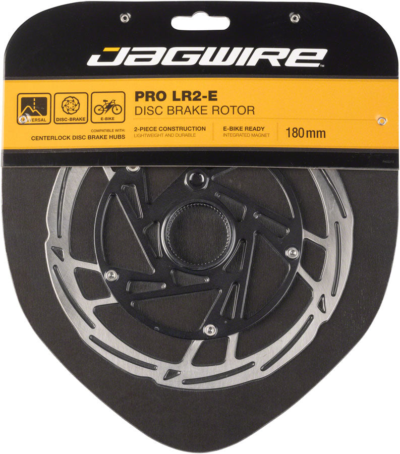 Jagwire Pro LR2-E Ebike Disc Brake Rotor Magnet - 180mm Center Lock Silver/BLK-Goodwynn'sGoodwynn's