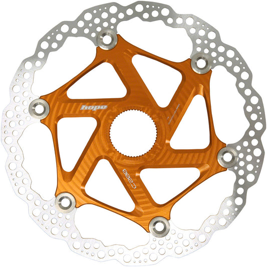 Hope MTB Floating Centre-Lock Disc Brake Rotor - 200mm Center-Lock Orange-Goodwynn's