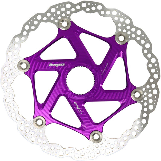 Hope MTB Floating Centre-Lock Disc Brake Rotor - 200mm Center-Lock Purple-Goodwynn's