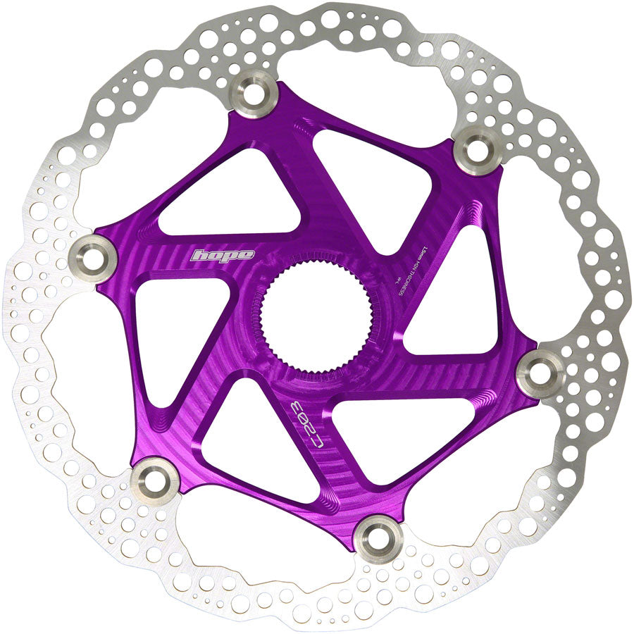 Hope MTB Floating Centre-Lock Disc Brake Rotor - 203mm Center-Lock Purple-Goodwynn'sGoodwynn's