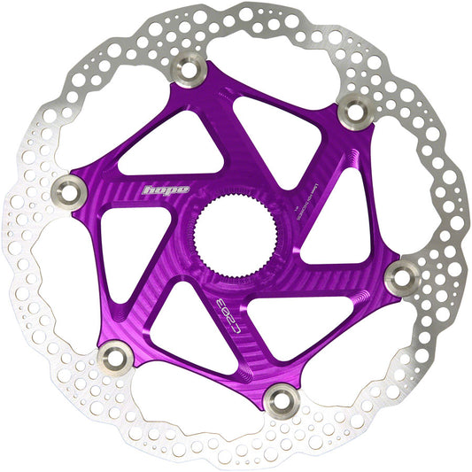 Hope MTB Floating Centre-Lock Disc Brake Rotor - 203mm Center-Lock Purple-Goodwynn's