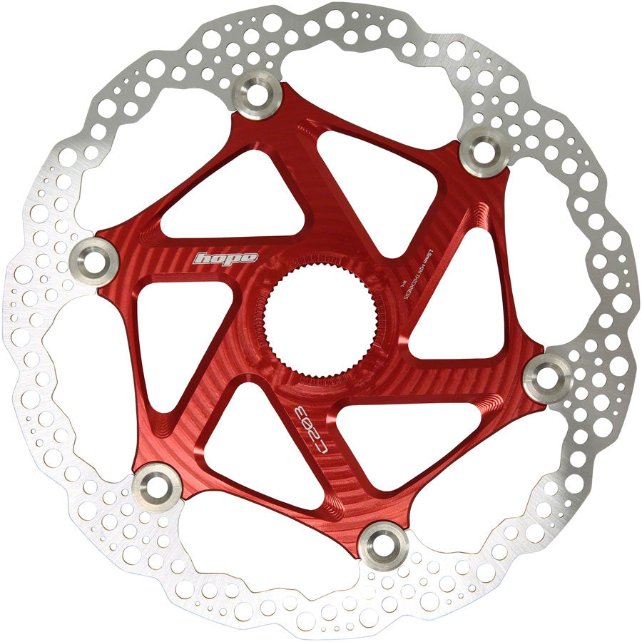 Hope MTB Floating Centre-Lock Disc Brake Rotor - 203mm Center-Lock Red-Goodwynn'sGoodwynn's