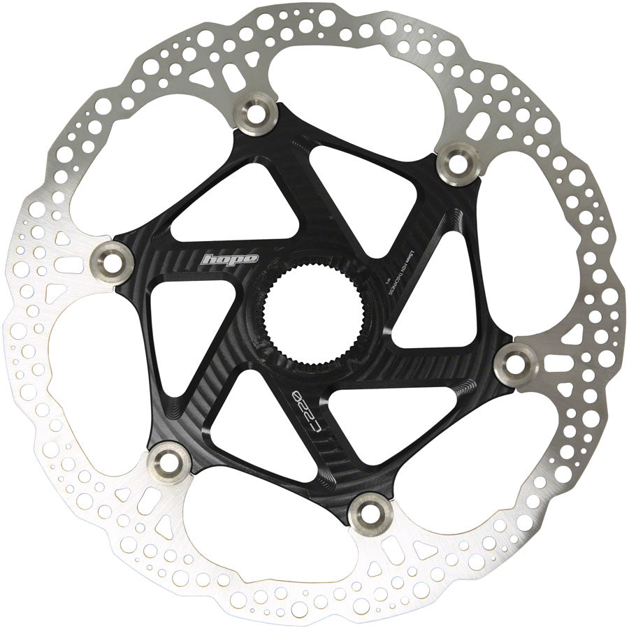 Hope MTB Floating Centre-Lock Disc Brake Rotor - 220mm Center-Lock Black-Goodwynn'sGoodwynn's