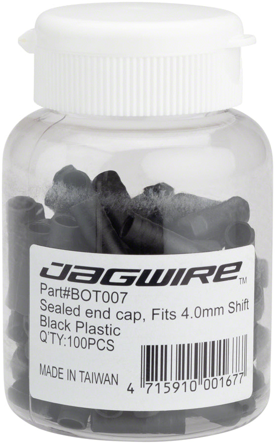 Jagwire 4mm Sealed Nylon End Caps Bottle of 100 Black-Goodwynn'sGoodwynn's