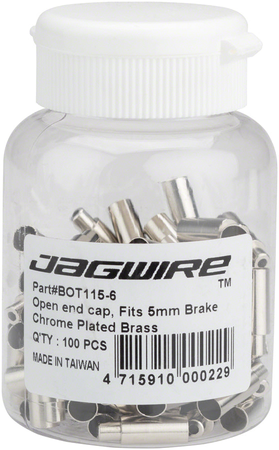 Jagwire 5mm to 4mm Step Down Open End Caps Bottle of 100 Chrome Plated-Goodwynn'sGoodwynn's