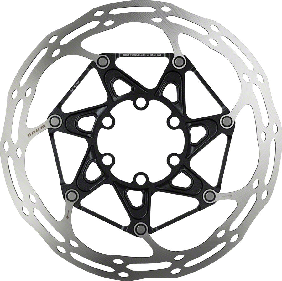 SRAM Centerline X Disc Brake Rotor - 140mm 6-Bolt Steel Bolts Silver/Black-Goodwynn'sGoodwynn's