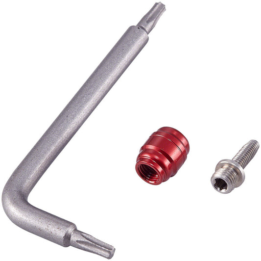 SRAM Bulk Hydraulic Brake Hose Fitting Kit 50 Threaded Hose Barbs 50 Red Compression Fittings 1 T8 Torx Wrench-Goodwynn's