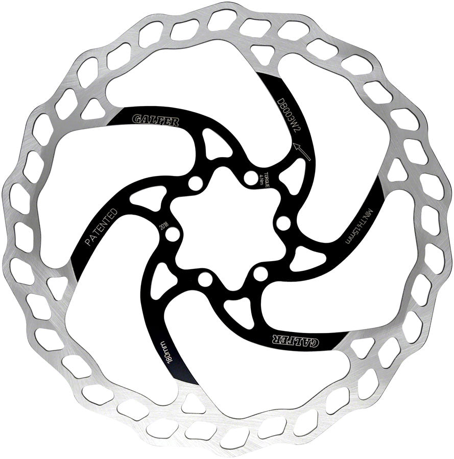 Galfer MTB/E-Bike Disc Brake Rotor - 180mm 6-Bolt 2.0mm-Goodwynn'sGoodwynn's