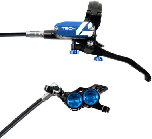 Hope Tech 4 E4 Disc Brake and Lever Set - Rear Hydraulic Post Mount Blue-Goodwynn's