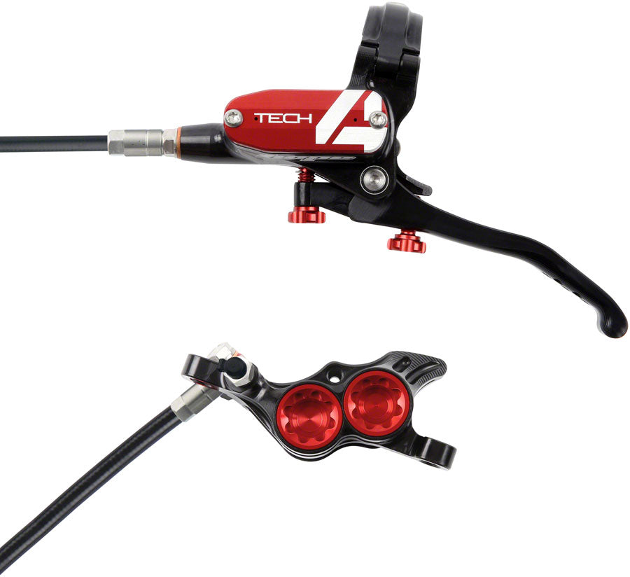 Hope Tech 4 E4 Disc Brake and Lever Set - Front Hydraulic Post Mount Red-Goodwynn'sGoodwynn's