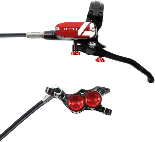 Hope Tech 4 E4 Disc Brake and Lever Set - Rear Hydraulic Post Mount Red-Goodwynn's