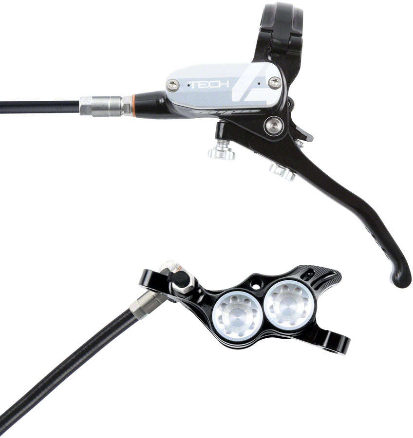 Hope Tech 4 E4 Disc Brake and Lever Set - Rear Hydraulic Post Mount Silver-Goodwynn'sGoodwynn's