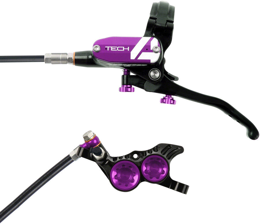 Hope Tech 4 V4 Disc Brake and Lever Set - Front Hydraulic Post Mount Purple-Goodwynn'sGoodwynn's