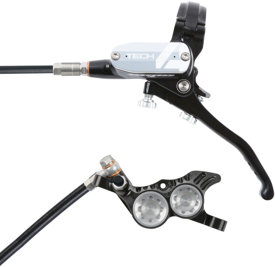 Hope Tech 4 V4 Disc Brake and Lever Set - Rear Hydraulic Post Mount Silver-Goodwynn'sGoodwynn's