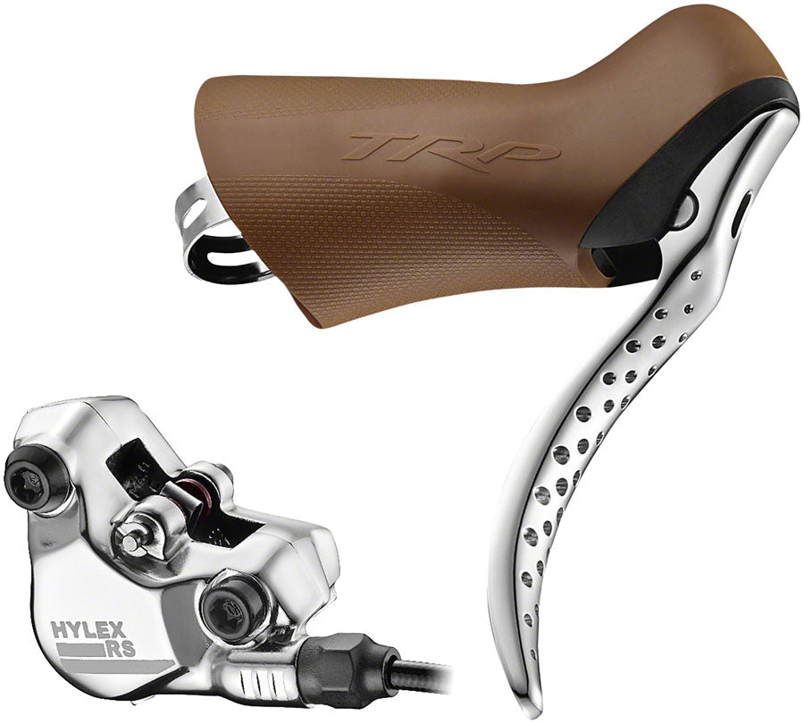 TRP Hylex RS Disc Brake Lever - Left Hand Lever Hydraulic Flat Mount Gum/Silver-Goodwynn'sGoodwynn's