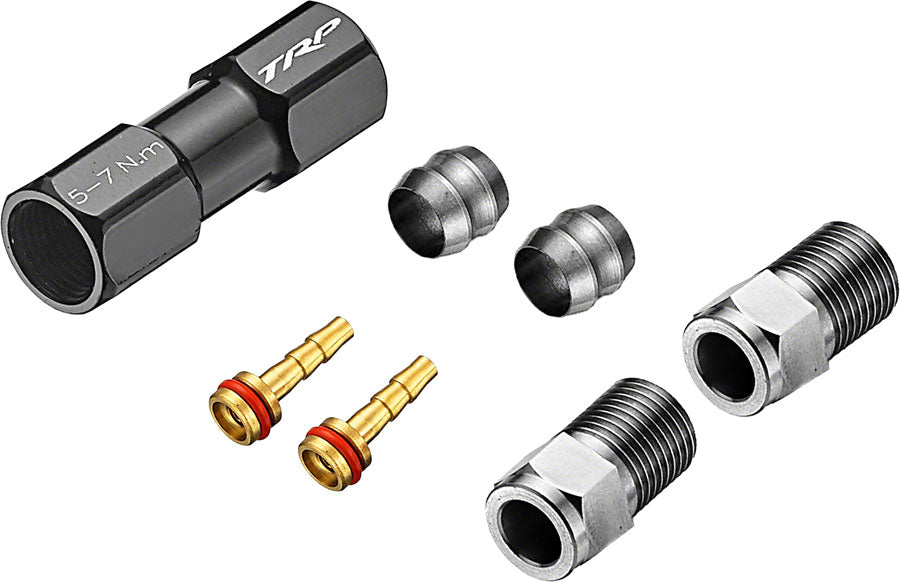 TRP TL1.2 Disc Brake Hose Coupler Kit - For 5.5mm Coupler Compression Ferrules Brass Inserts O-Ring Hose Retainer-Goodwynn'sGoodwynn's