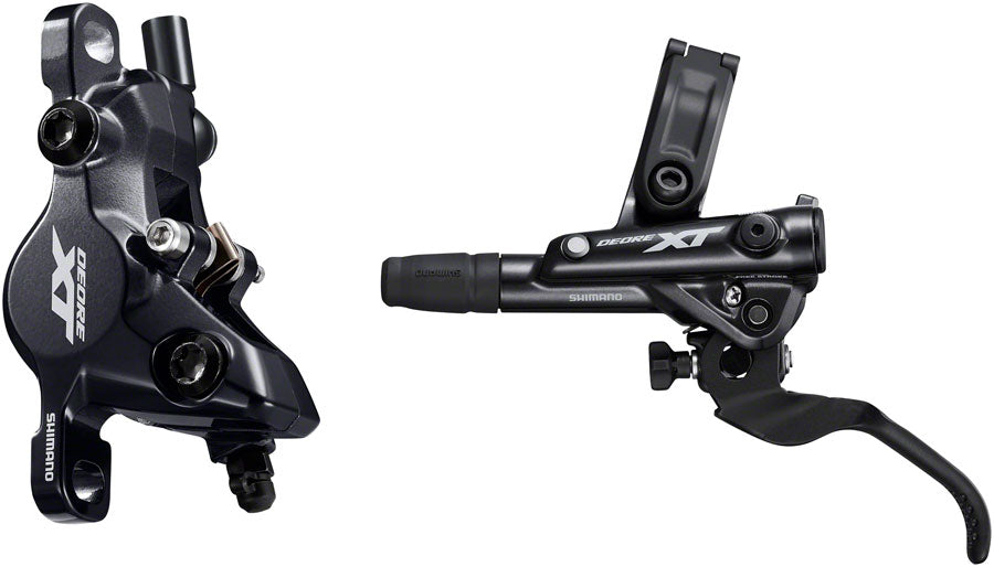Shimano Deore XT BL-M8100/BR-M8100 Disc Brake Lever - Front Hydraulic Post Mount 2-Piston Finned Pads I-SPEC EV Clamp Band BLK-Goodwynn'sGoodwynn's