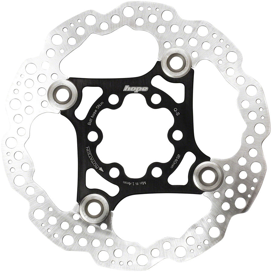 Hope Floating Disc Brake Rotor - 183mm 6-Bolt Black