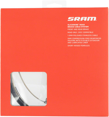SRAM SlickWire Brake Cable and Housing Kit - Road 5mm Kevlar Coated Black