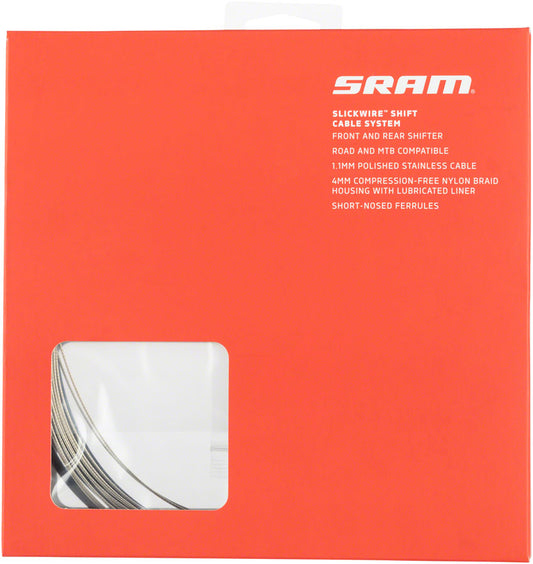 SRAM SlickWire Shift Cable Housing Kit - Road/MTB 4mm Nylon Braided BLK-Goodwynn's