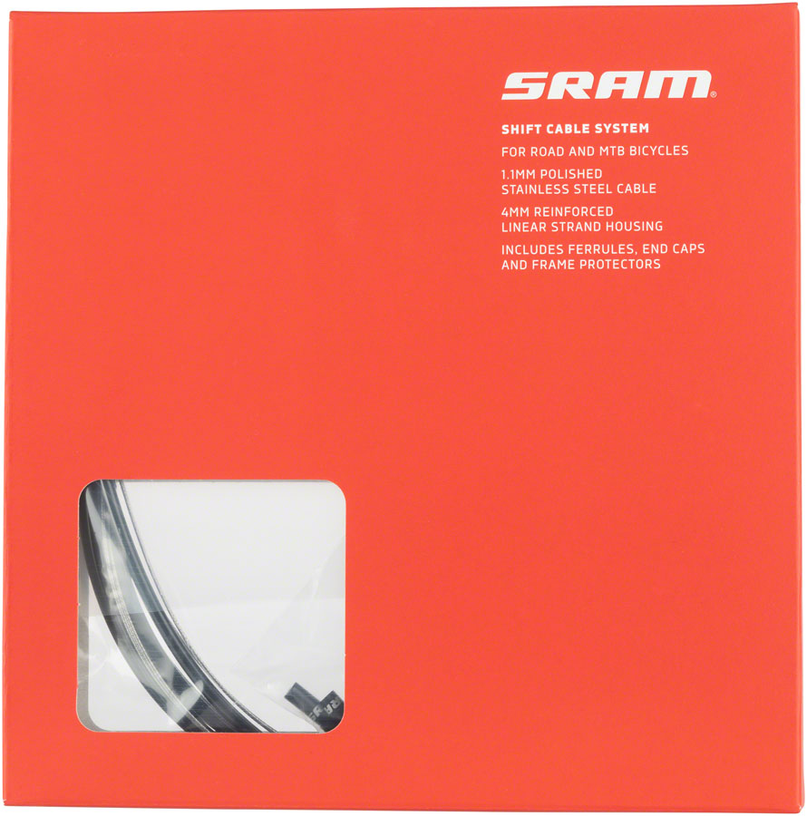 SRAM Stainless Steel Shift Cable Housing Kit - Road/MTB 4mm Reinforced Linear Strand BLK-Goodwynn'sGoodwynn's