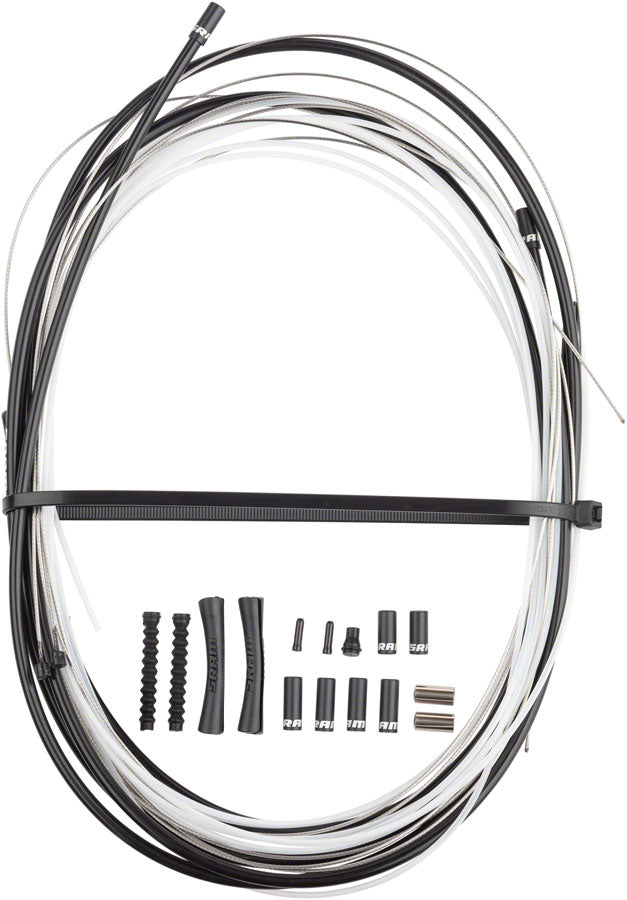 SRAM SlickWire Pro Shift Cable Housing Kit - Road/MTB 4mm Reinforced Linear Strand BLK