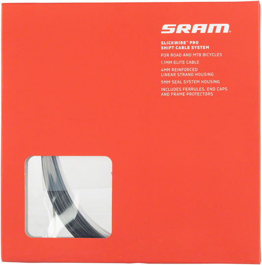SRAM SlickWire Pro Shift Cable Housing Kit - Road/MTB 4mm Reinforced Linear Strand BLK-Goodwynn's