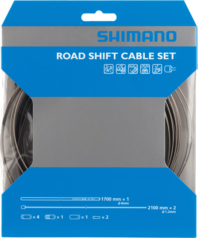 Shimano Road Stainless Derailleur Cable and Housing Set Black-Goodwynn'sGoodwynn's